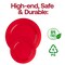 Solid Red Holiday Round Disposable Plastic Dinner Plates - 10.25" (120 Plates)